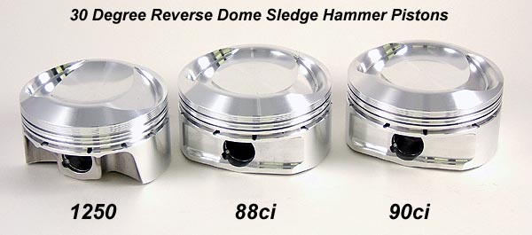 30 Degree Reverse Dome Pistons for Harley Davidson XL Sportster Models